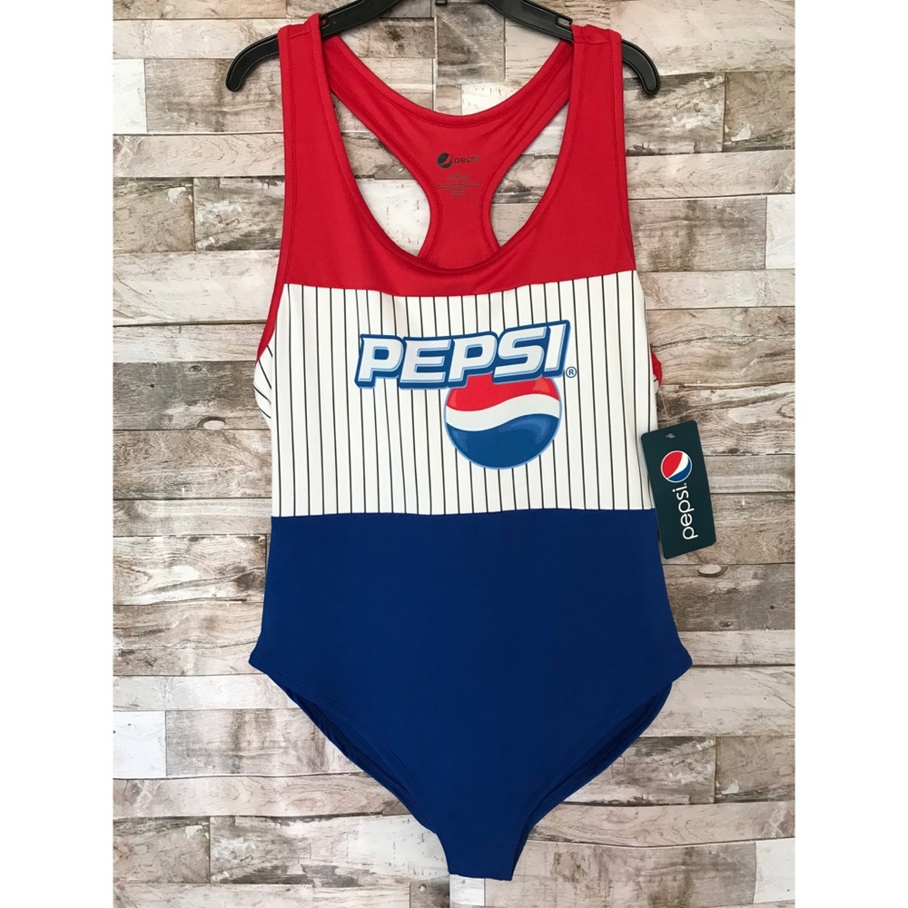NWT Pepsi Logo Racerback Swimsuit